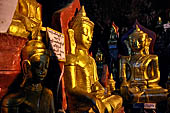 Inle Lake Myanmar. Pindaya, the famous Shwe Oo Min pagoda, a natural cave filled with thousands of gilded Buddha statues. 